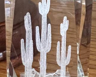 Mini Glass Art w Lighted Base 