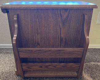 End Table w Storage and Magazine Rack 