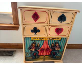 cute deco storage hand painted cabinet