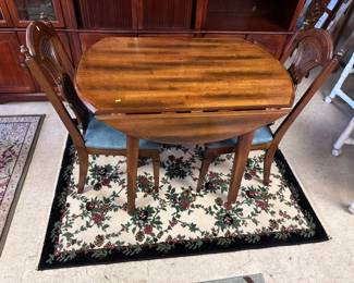 Double Drop Leaf Table 2 Chairs