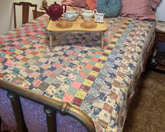 Brass bed
Quilt not available