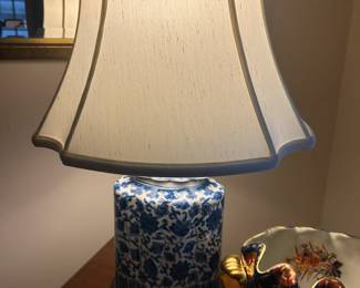 Blue and White Chinoiserie Lamp