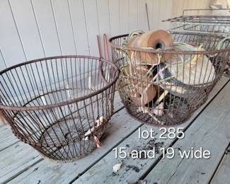 Oyster baskets and buoys