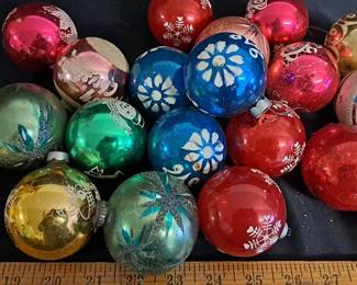 Vintage glass Christmas ornaments