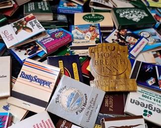Large collection of matchbooks and boxes