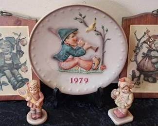 Vintage Hummel plate plaques and figurines