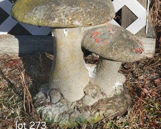 Concrete mushroom statue