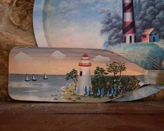 Painted oar decor