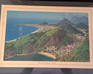 Laminated prints of locations around the world