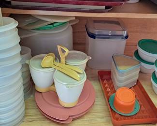 Vintage and newer Tupperware
