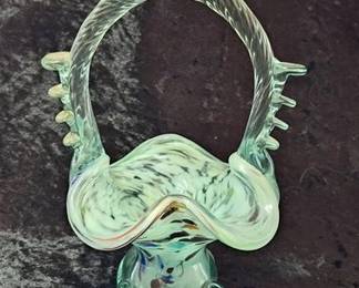 Murano glass basket