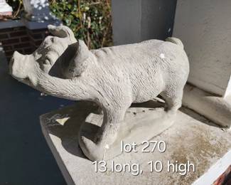 Concrete pig statue