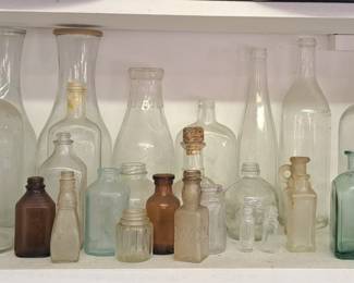Collection of glass bottles