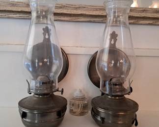 Oil lantern wall sconces