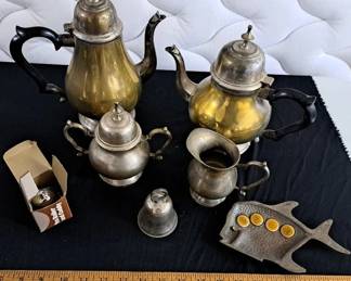 Silverplate and cast iron