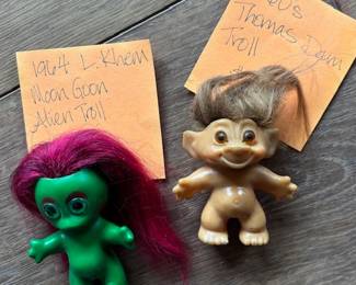 1964 L Khem Moon Goon Alien Troll and 1960's Thomas Daim Troll