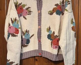 Custom knit clothing.