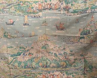 "A Map of Fairyland" by Bernard Sleigh, a Rosebank Fabric