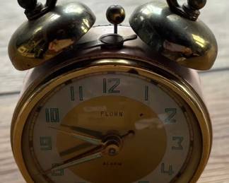 Flora Brass Clock - Front