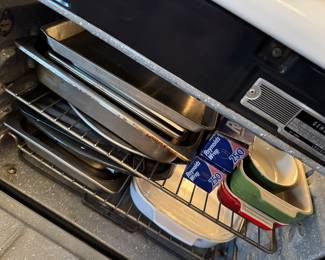 Le Creuset + Martha Stewart, hiding in the oven... 