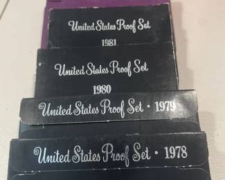 1969 1978 1979 1980 1981 1986 1987 US Proof Sets