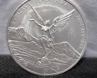 2 Troy Oz MMexicaian Silver Coin
