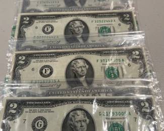 Two Dollar Bills 1976 Series