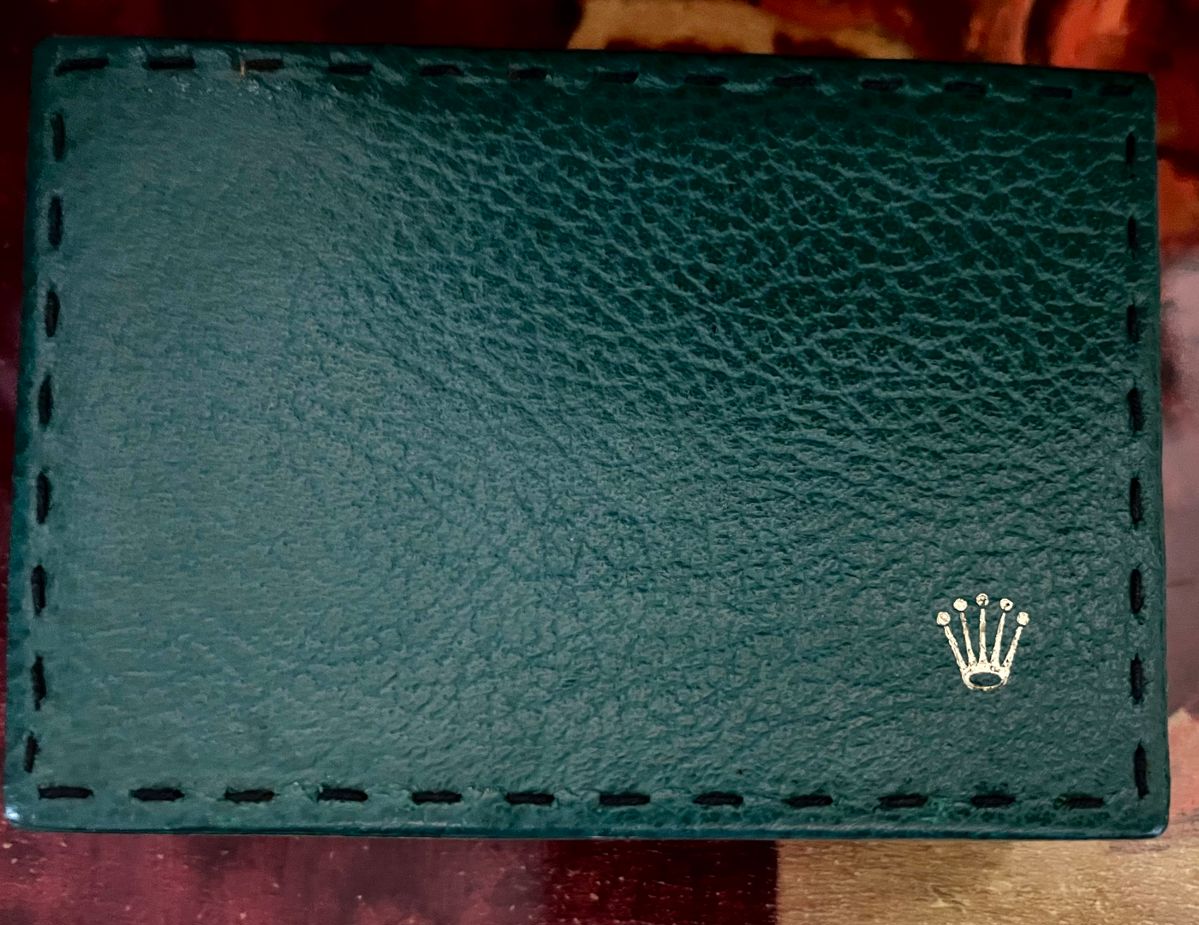 Rolex Early Green Box w/stitched lid Creation Geneve Rolex
