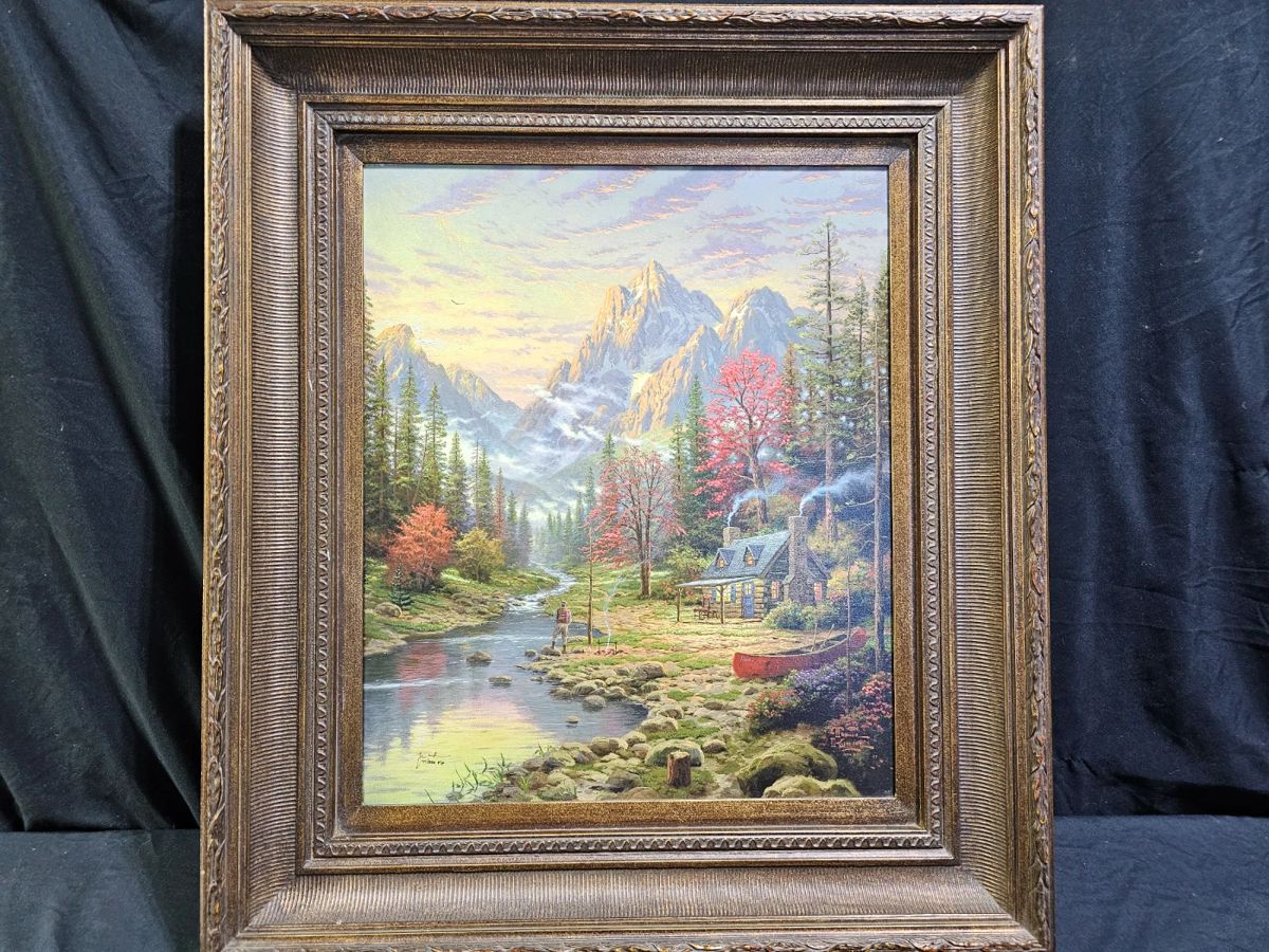 Thomas Kinkade Framed Canvas Print The Good Life