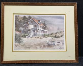 Signed & Numbered "Beach House" Print Rick Burger
