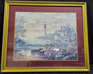 "Dancing Lights at Seaside" Litho by Carl Valente