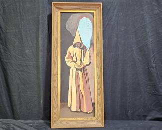 Oil on Canvas St. Francis Contemplates a Skull