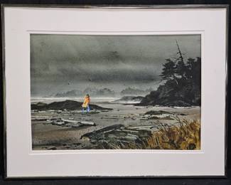 Framed Watercolor Painting signed J. Reeves '84