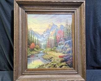 Thomas Kinkade Framed Canvas Print The Good Life