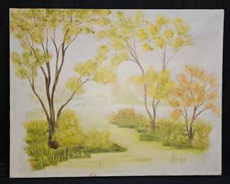  Oil on Canvas Landscape Signed Farina