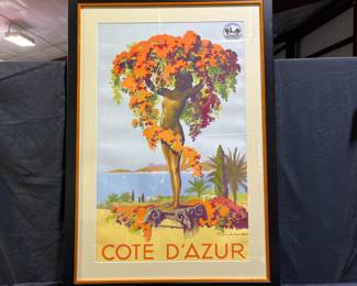 VTG '35 Julien Lacaze Cote D'Azur Color Print
