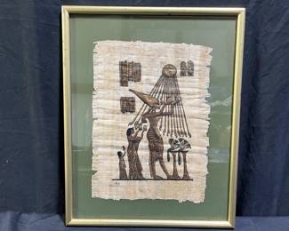 VTG Painted Papyrus King Akenaten & Family