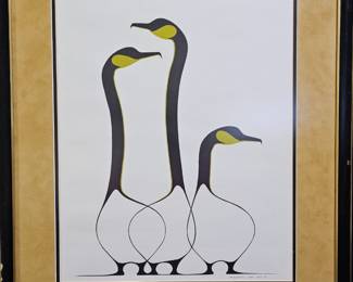 "Friends" Color Lithograph by Benjamin Chee Chee