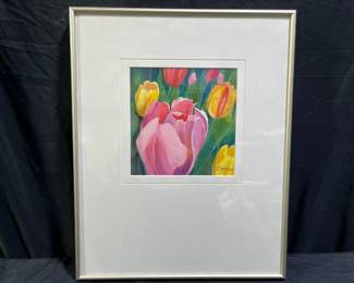 Tulips Watercolor Painting by Susan Webb Tregay