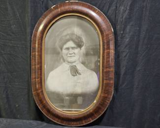 Framed Antique Photograph of a Woman