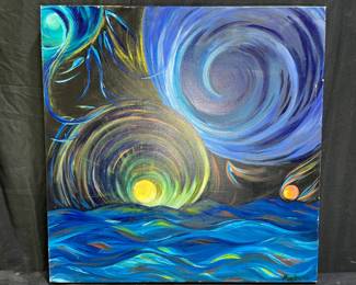 Molly Blythe Abstract Horizon on Canvas
