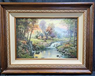 Thomas Kinkade Framed Canvas Print Gallery Proof