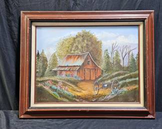 "Old Barn" Oil on Canvas by V. Smith