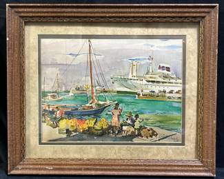 Cecile Johnson Watercolor Print #2 Framed