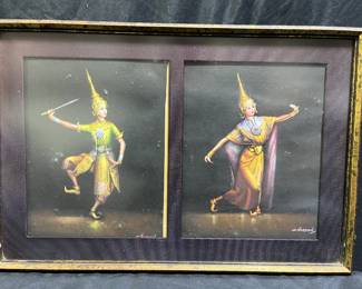 Framed Indonesian Dancers Print