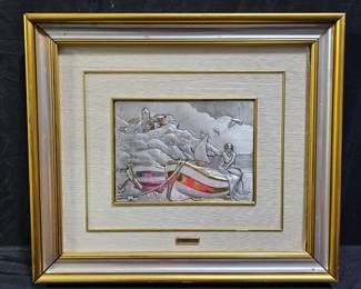 Framed Crazoni Artistiche Sterling Silver Plaque