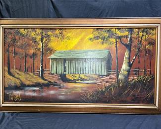 Oil on Canvas "Covered Bridge" by Lee Reynolds