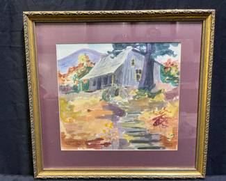 Watercolor Tatham Place October by Henry Mitchell