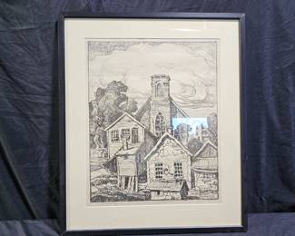 "In Old Central City" by Birger Sandzen Lithograph