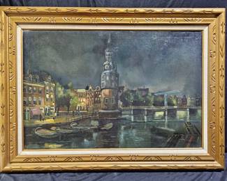 Oil on Canvas Montelbaanstoren Amsterdam